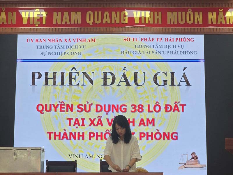 Kết quả trúng đấu giá 38 lô đất tại thôn 6, xã Cao Minh (cũ) nay là xã Vĩnh Am, TP Hải Phòng tháng 06 năm 2026